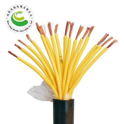 16芯  ZR-YJV 16*0.5mm²--16*2.5mm² 铜芯聚氯乙烯绝缘聚乙烯护套控制软电缆  铜芯电缆